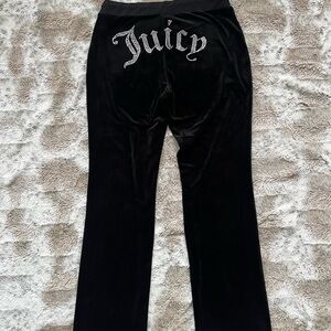 Juicy Couture signature Y2K bedazzled track pants in Black, women’s M